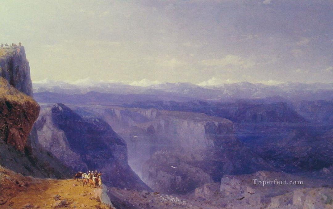 イワン・アイヴァゾフスキー コーカサスの山油絵